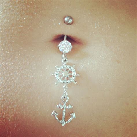 Anchor Wheel Belly Button Ring Body Piercings Piercing Tattoo