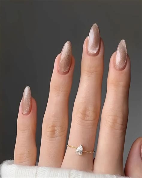 Nude Chrome Nails Get A Glitzy Upgrade SoboTips