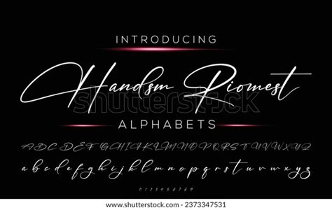 Hand Drawn Typeface Handwritten Script Alphabet Stock Vector (Royalty ...