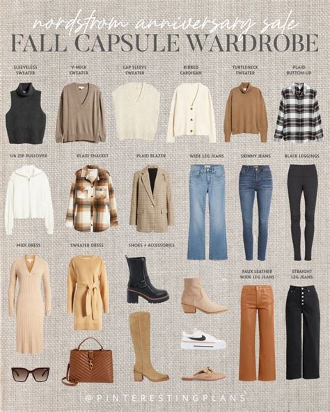 Nordstrom Anniversary Sale 2024 Fall Capsule Wardrobe Pinteresting