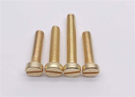 DIN84 Hardware Fasteners Machine Screws Brass Slotted Cheese Head