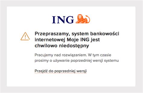 Ing Nie Dzia A Awaria Strony I Aplikacji Banku Ing Bank L Ski