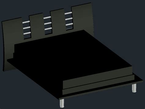 3d Bed In Autocad Download Cad Free 23137 Kb Bibliocad