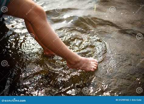 Toes Dipping In Water Stock Photo Image Of Feet Lake