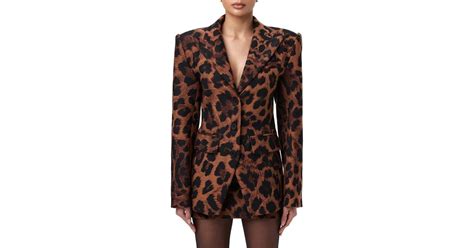 Naked Wardrobe Fitted Blazer In Brown Lyst