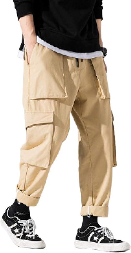 Pantalones Cargo Holgados De Piernas Anchas Para Hombre Con M Ltiples