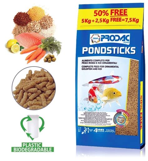 Мешок корма прудовый Pond Sticks Color не загрязняет воду!