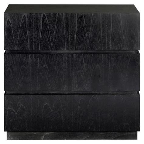 Eleanor Modern Classic Black Wood 3 Drawer Bachelor Chest Kathy Kuo Home