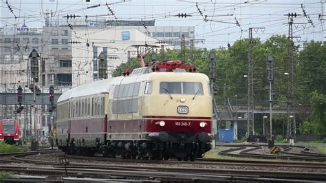 Br 103 (103 245-7) zieht ihren "IC der 1980er Jahre" aus Mannheim Hbf 😍 ...