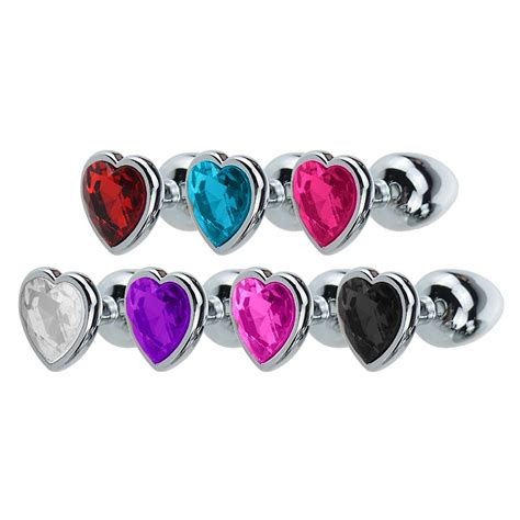 RY015 Plug Anal de Metal Formato de Coração Tamanho G Libb Sex Toys Importadora