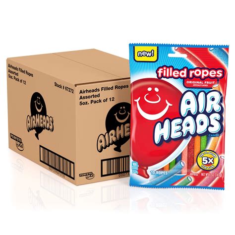 Airheads Filled Ropes, Original Fruit Candy, Assorted Fruit Flavors ...