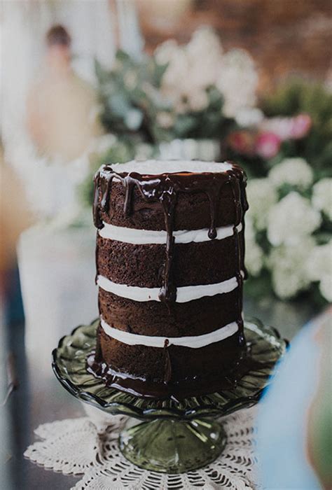 Naked Chocolate Wedding Cake A Wedding Cake Blog
