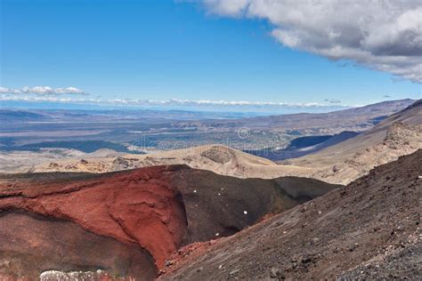 Views Along The Trail Of The Tongariro Alpine Crossing New Zeal Stock