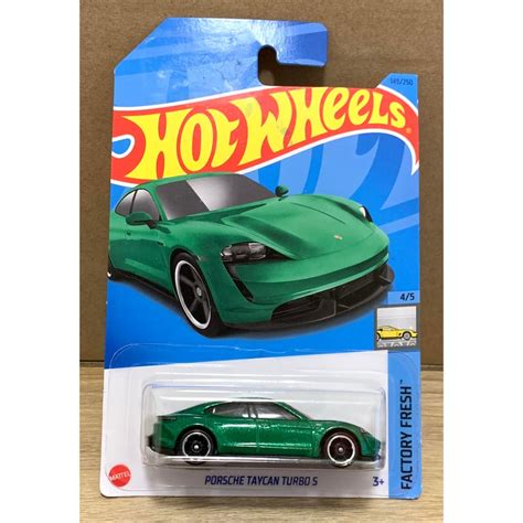 風火輪 Hot Wheels 保時捷 PORSCHE TAYCAN TURBO S 金屬綠 電動車 轎跑車 蝦皮購物