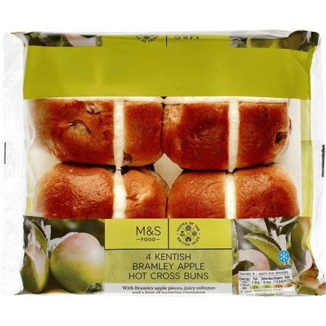 M S 4 Extremely Cheesy Hot Cross Buns 4 Compare Prices Where To Buy Trolley Co Uk