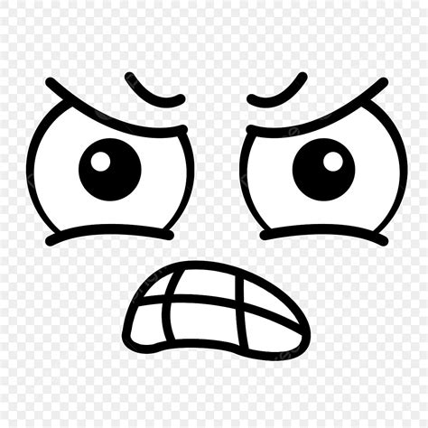 angry expression png image angry frowning simple expression  angry