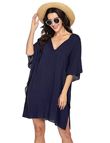 Ekouaer Swimsuit Coverup For Women Bathing Suit Cover Ups Plus Size Beach Dress Soft Bikini