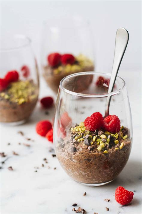 Vegan Chocolate Chia Seed Pudding Jar Of Lemons