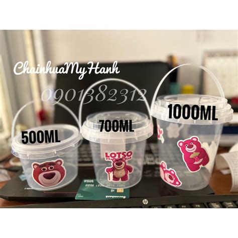 Cái Xô Đựng Trà Sữa Sinh Tố Nước Trái Cây Hot Trend Shopee Việt Nam