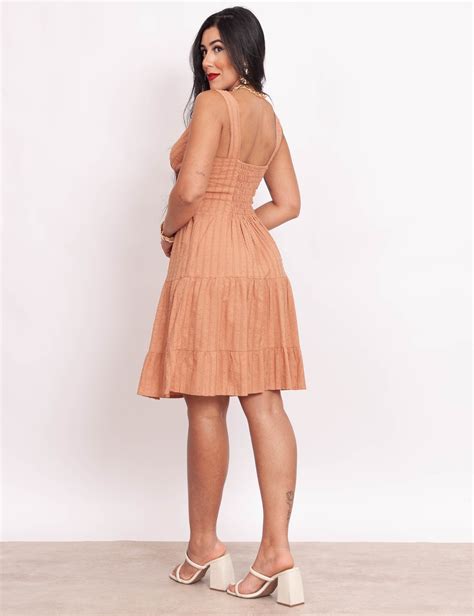 Vestido Moza Pipoquinha Nude Nossa Loja