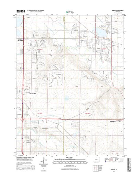 Mytopo Windsor Colorado Usgs Quad Topo Map