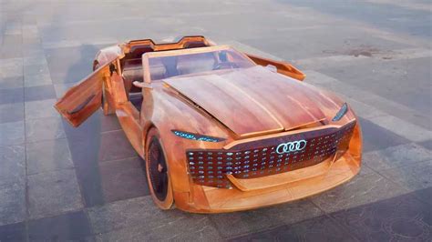 Audi Skysphere Concept Becomes A Wooden Drivable Car Toy