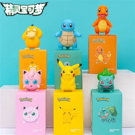 Boneco Pokemon Pikachu Bulbasaur Charmander Squirtle Jigglypuff Psyduck