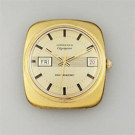 Vintage Longines Olympian High Frequency Mens Watch Cushion Cal