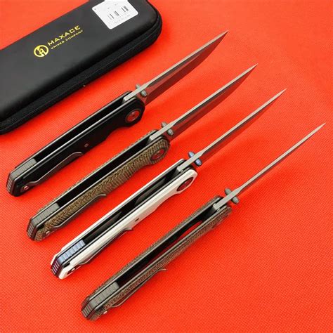 Maxace Самурайские оригинальные складные ножи G10 Ручка K110 стальной ...