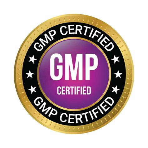 Gmp Certified Badge Good Manufacturing Practice Certified Stamp Gmp Approved Label Packaging