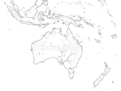 Blank Oceania Map