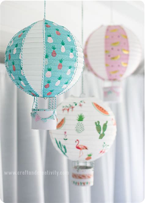 Fler Luftballonger Av Rislampor More Hot Air Balloon Lanterns Craft Creativity Pyssel Diy