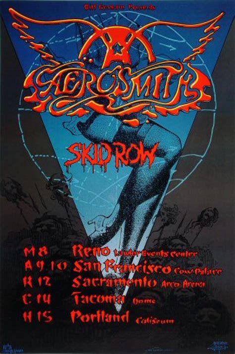 Aerosmith Vintage Concert Poster from Lawlor Events Center, Mar 8, 1990 ...