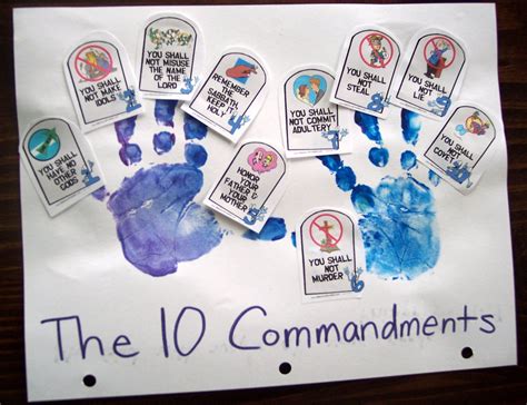 The 10 Commandments Craft Projectit Might Be Cute Just To Stamp The