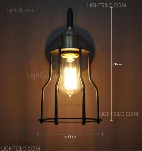 Iron Wire Cage Industrial Wall Sconce Light