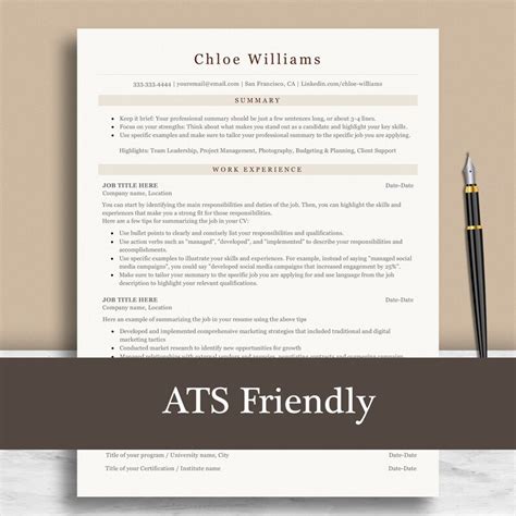 Ats Resume Template Word Ats Compatible Resume Tech Resume Simple