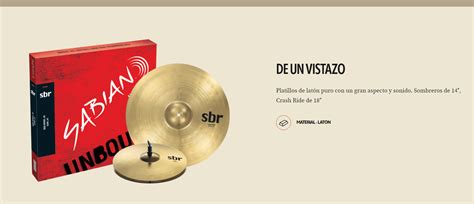 SBR5002 Sabian SET DE 2 PLATILLOS SBR 14 Y 18 Ultramar Audio