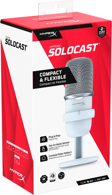 Hyperx Solocast White Wired Usb Microphone Expert Zone