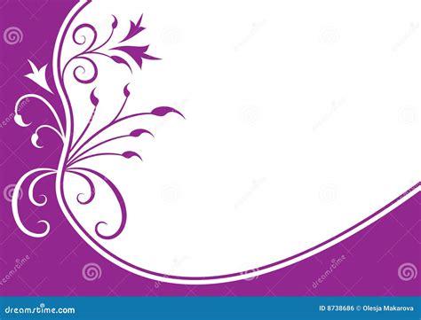 Violet Floral Frame Stock Vector Illustration Of Clean