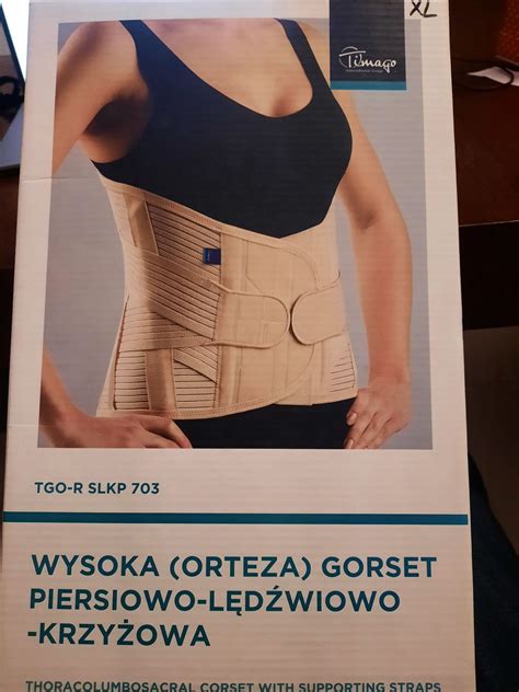 NOWA wysoka orteza gorset piersiowo lędźwiowo krzyżowa TIMAGO r M XL