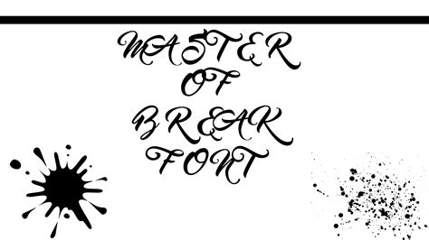 Master of Break Font Free Download