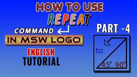 Msw Logo Tutorial How To Use The Repeat Command Things To Be Kept In