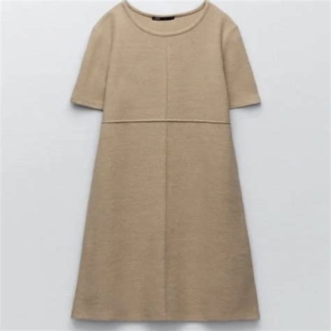 Zara Dresses Zara Nude Knit Dress Poshmark