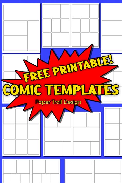 Free Printable Comic Strip Template Pages Paper Trail Design Comic