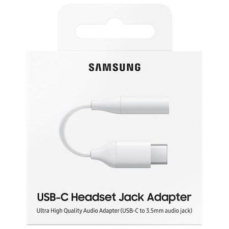 Samsung USB Typ C Zu 3 5mm AUX Audio Adapter Kabel Weiss Mobile