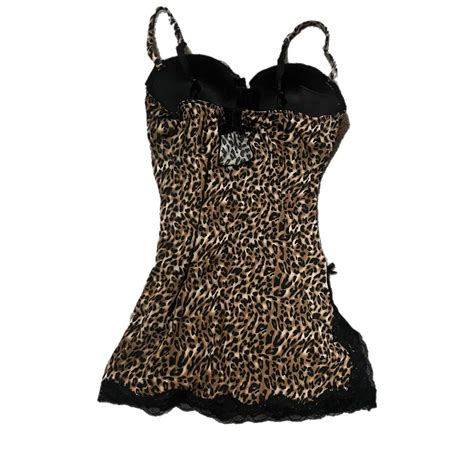 Cheetah Print Lingerie Dress Fits About A Size Small Depop