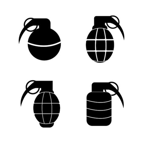 Premium Vector Grenades Icon Logo Vector Design Template