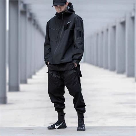 All Black Outfit Tech Clothing Techwear Outfit Men Techwear Fashion