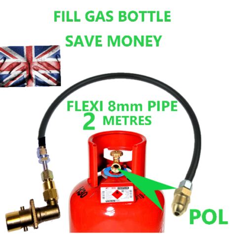 Uk Bayonet Lpg Filling Point To Gas Propane Bottle Meters Flexi Pipe