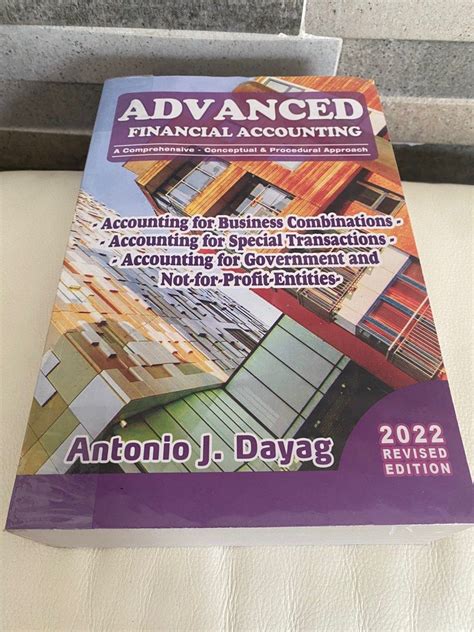 Advanced Financial Accounting 2022 Revised Edition By Antonio J Dayag